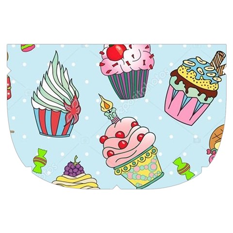 Cupcake Doodle Pattern Makeup Case (Small) from ArtsNow.com Side Right