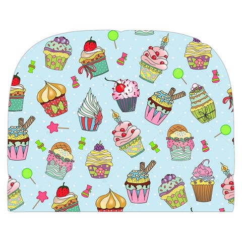 Cupcake Doodle Pattern Makeup Case (Large) from ArtsNow.com Front