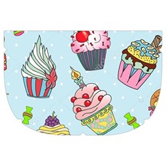 Cupcake Doodle Pattern Makeup Case (Large) from ArtsNow.com Side Right