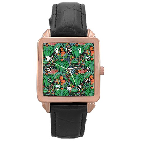 14 Rose Gold Leather Watch  from ArtsNow.com Front