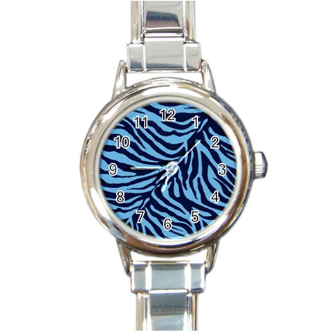 Zebra 3 Round Italian Charm Watch from ArtsNow.com Front