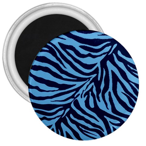 Zebra 3 3  Magnets from ArtsNow.com Front