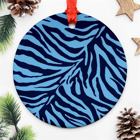 Zebra 3 Ornament (Round) from ArtsNow.com Front