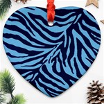 Zebra 3 Ornament (Heart)