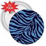 Zebra 3 3  Buttons (10 pack) 