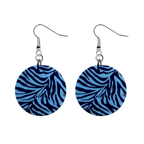 Zebra 3 Mini Button Earrings from ArtsNow.com Front