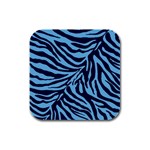 Zebra 3 Rubber Square Coaster (4 pack) 