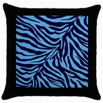 Zebra 3 Throw Pillow Case (Black)