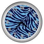 Zebra 3 Wall Clock (Silver)