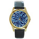 Zebra 3 Round Gold Metal Watch