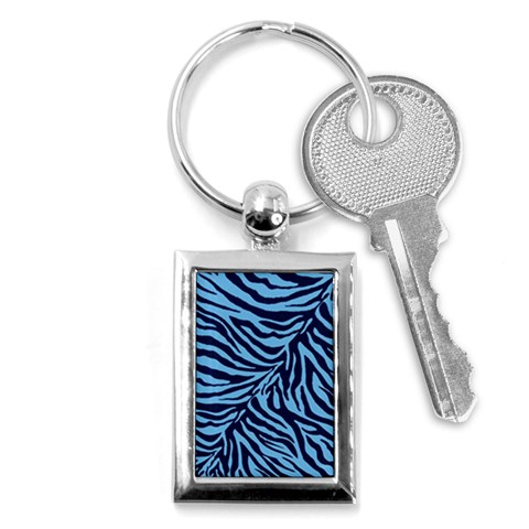 Zebra 3 Key Chain (Rectangle) from ArtsNow.com Front