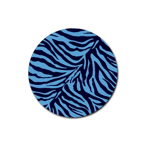 Zebra 3 Rubber Round Coaster (4 pack)  from ArtsNow.com Front