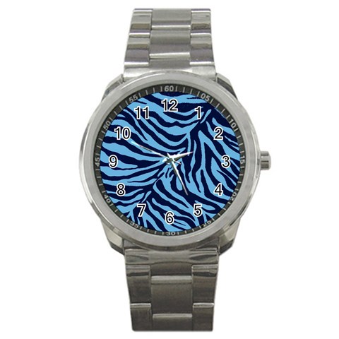 Zebra 3 Sport Metal Watch from ArtsNow.com Front