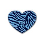 Zebra 3 Rubber Coaster (Heart) 