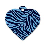 Zebra 3 Dog Tag Heart (One Side)