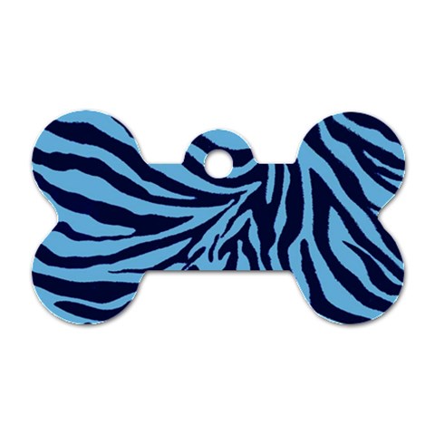 Zebra 3 Dog Tag Bone (One Side) from ArtsNow.com Front