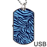 Zebra 3 Dog Tag USB Flash (One Side)