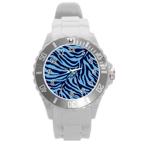 Zebra 3 Round Plastic Sport Watch (L) from ArtsNow.com Front