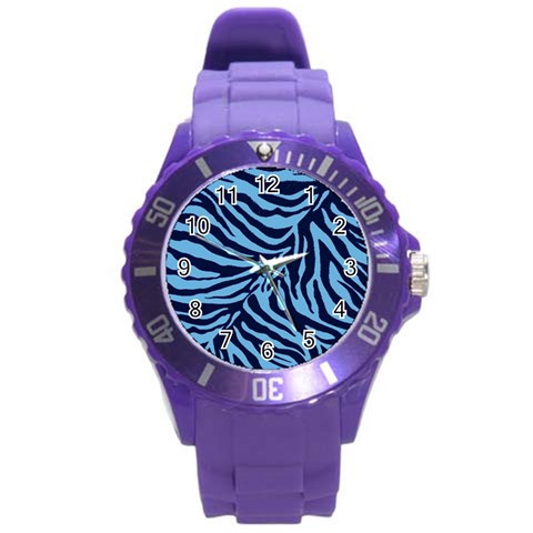 Zebra 3 Round Plastic Sport Watch (L) from ArtsNow.com Front