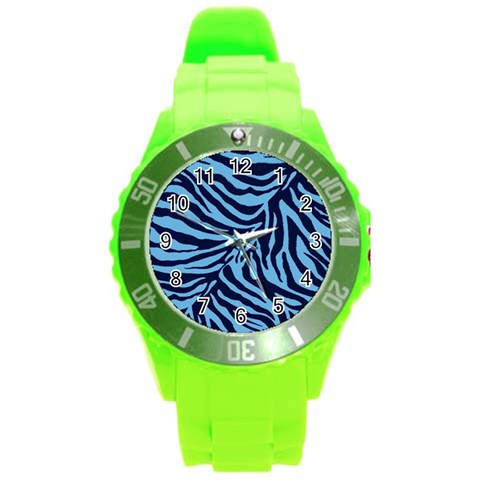 Zebra 3 Round Plastic Sport Watch (L) from ArtsNow.com Front