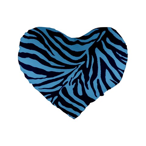 Zebra 3 Standard 16  Premium Heart Shape Cushions from ArtsNow.com Front