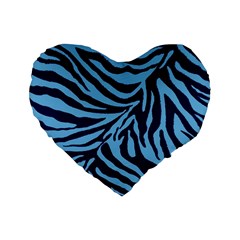 Zebra 3 Standard 16  Premium Heart Shape Cushions from ArtsNow.com Front