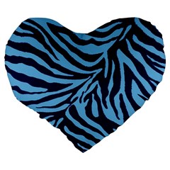 Zebra 3 Large 19  Premium Heart Shape Cushions from ArtsNow.com Back