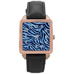 Zebra 3 Rose Gold Leather Watch 