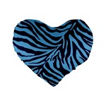 Zebra 3 Standard 16  Premium Flano Heart Shape Cushions