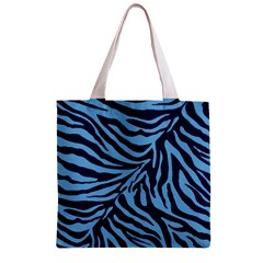 Zebra 3 Zipper Grocery Tote Bag from ArtsNow.com Front