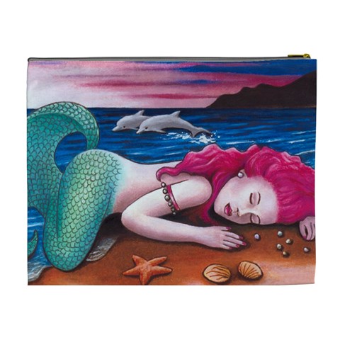 Mermaid 12 Cosmetic Bag (XL) from ArtsNow.com Back