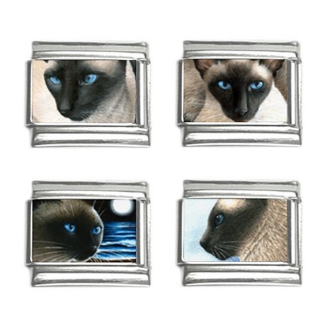 cat siamese 4 pack 9mm Italian Charm (4 pack) from ArtsNow.com Front