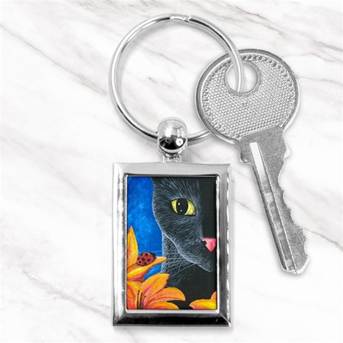 Cat 551 Key Chain (Rectangle) from ArtsNow.com Front