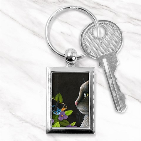 Cat 556 Vertical Key Chain (Rectangle) from ArtsNow.com Front