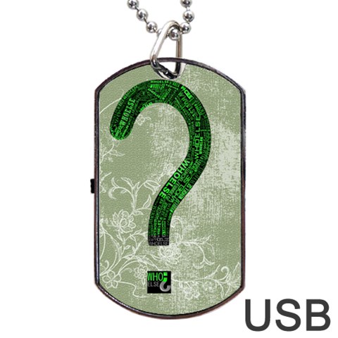 Who Else? Street Tape Dog Tag USB Flash (One Side) from ArtsNow.com Front