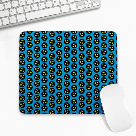 0059 Comic Head Bothered Smiley Pattern Large Mousepads from ArtsNow.com Front