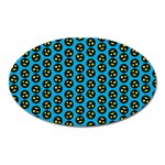 0059 Comic Head Bothered Smiley Pattern Oval Magnet