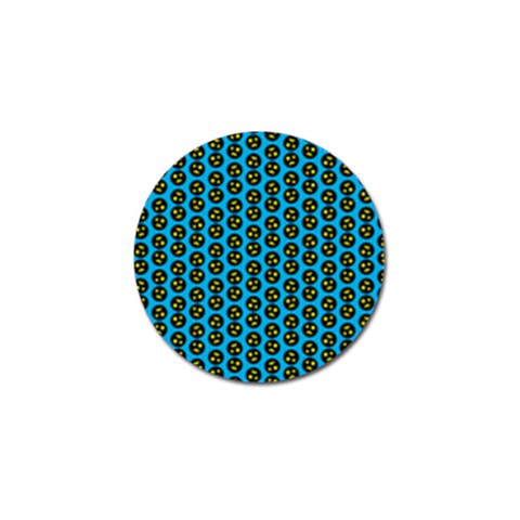 0059 Comic Head Bothered Smiley Pattern Golf Ball Marker (4 pack) from ArtsNow.com Front