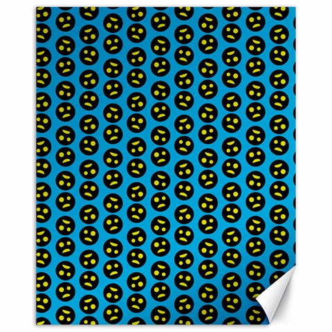 0059 Comic Head Bothered Smiley Pattern Canvas 16  x 20  from ArtsNow.com 15.75 x19.29  Canvas - 1