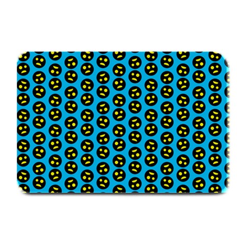 0059 Comic Head Bothered Smiley Pattern Plate Mats from ArtsNow.com 18 x12  Plate Mat