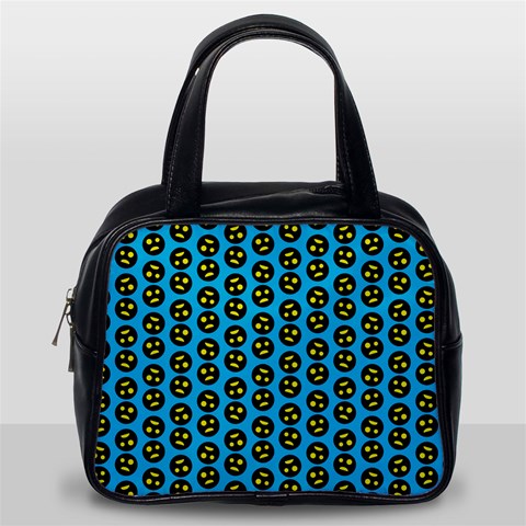 0059 Comic Head Bothered Smiley Pattern Classic Handbag (One Side) from ArtsNow.com Front