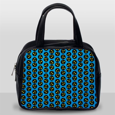 0059 Comic Head Bothered Smiley Pattern Classic Handbag (Two Sides) from ArtsNow.com Back