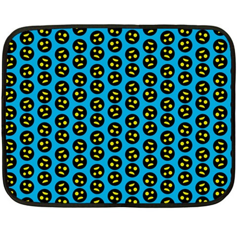 0059 Comic Head Bothered Smiley Pattern Double Sided Fleece Blanket (Mini)  from ArtsNow.com 35 x27  Blanket Back