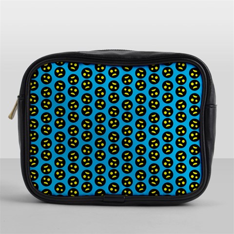 0059 Comic Head Bothered Smiley Pattern Mini Toiletries Bag (One Side) from ArtsNow.com Front