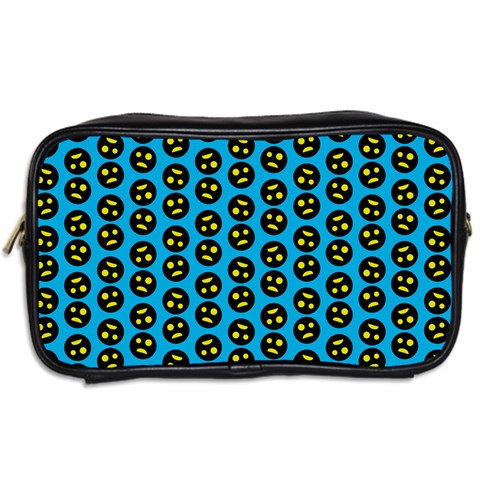 0059 Comic Head Bothered Smiley Pattern Toiletries Bag (Two Sides) from ArtsNow.com Back