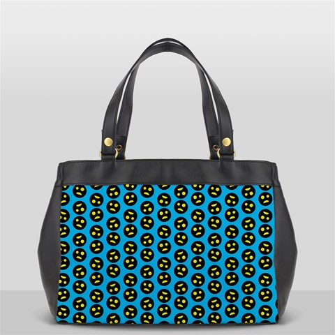 0059 Comic Head Bothered Smiley Pattern Oversize Office Handbag from ArtsNow.com Front