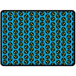 0059 Comic Head Bothered Smiley Pattern Fleece Blanket (Large) 