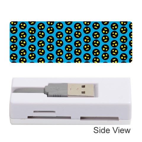 0059 Comic Head Bothered Smiley Pattern Memory Card Reader (Stick) from ArtsNow.com Front