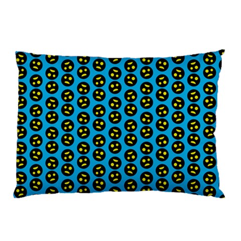 0059 Comic Head Bothered Smiley Pattern Pillow Case (Two Sides) from ArtsNow.com Front