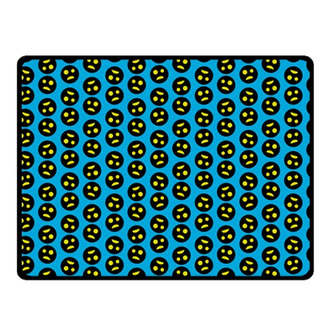 0059 Comic Head Bothered Smiley Pattern Double Sided Fleece Blanket (Small)  from ArtsNow.com 45 x34  Blanket Back